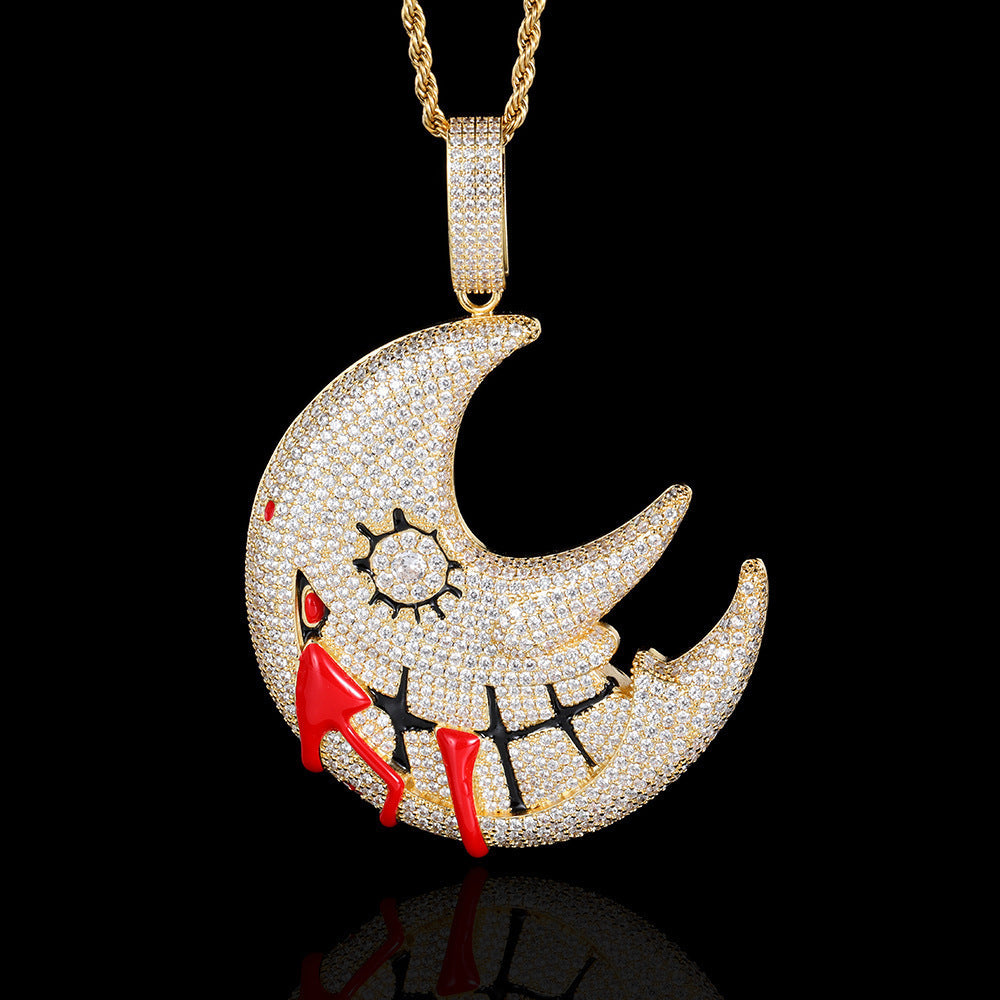 Hip Hop Lion Head Pendant Cuban Chain Necklace