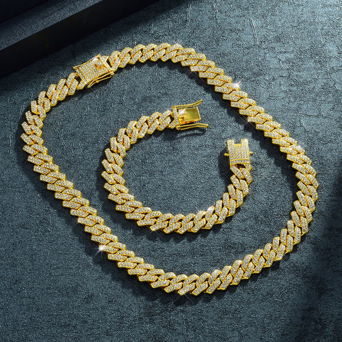 Diamond Cuban Chain Necklace Hip Hop Jewelry